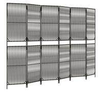 (grey, 294 x 200 cm) vidaXL Room Divider Outdoor Privacy Screen Foldable Balcony Screen Poly Rattan