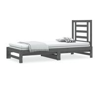 (Grey, 2x(90x200) cm) vidaXL Solid Wood Pine Pull-out Day Bed Sofa Bed Multi Colours 90x190/90x200cm
