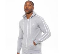 (Grey, 2XL) Enzo Mens Zip Up Hoodie Hoody Top
