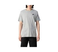 Men's NIKE Mens Club T Shirts Crew Neck Short Sleeve Athletic Cotton Summer Retro Tee - Grey - Size: 44/Regular