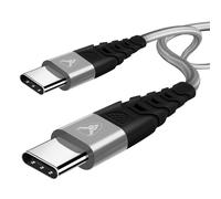 (Grey, 3 Meter) C Charger Cable, USB Type C Fast Cable Lead Nylon Braided USB C Sync Cable for S22/S21/S20/S10 A13/A12 A32 MacBook iPad Pro Sony HTC Huawei