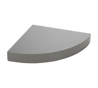 (Grey) 3 x Floating Wooden Wall Mount Corner Shelf MDF