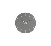 (Grey , 30 cm) Karlsson Charm Steel Wall Clock with Gold Batons