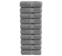 (grey, 30 x 30 cm/ 10 pcs) vidaXL Premium Hand Towels Shower Bath Towel Cream 600 gsm 100% Cotton
