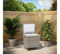 Grey 31 Litre Rattan Single Cooler Box - Aspen
