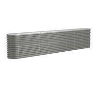 (grey, 332 x 40 x 68 cm) vidaXL Garden Planter Patio Flower Pot Raised Garden Bed Powder-coated Steel