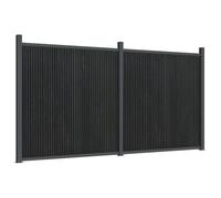 (grey, 353 x 186 cm) vidaXL Fence Panel Patio Outdoor Privacy Fence Board Garden Picket Fence WPC