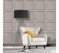 (Grey 36392-2) AS Creation Coving Wood Panel 3D Effect Wooden Panelling Wallpaper Feature Wall Textured Vinyl Non Woven 10m Roll