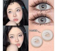 (grey, -4.00) Ksseye Blue Contact Lenses with Graded 14.0mm Missy Series Natural Soft Lens Contact Lenses Use 1 Year Myopia Contact Lenses Cosplay