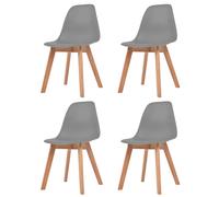 (grey, 4 pcs) vidaXL Dining Chairs Dinner Room Seat Resturant Kitchen Chair Dinner Chair