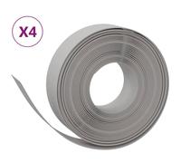 vidaXL Garden Edgings 4 pcs Grey 10 m 15 cm Polyethylene NEW