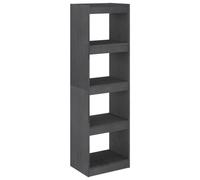(grey, 40 x 30 x 135.5 cm) vidaXL Book Cabinet/Room Divider Storage Book Rack Bookshelf Solid Wood Pine