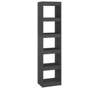 (grey, 40 x 30 x 167.5 cm) vidaXL Book Cabinet/Room Divider Storage Book Rack Bookshelf Solid Wood Pine