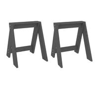 (grey, 40 x 40 x 45 cm) vidaXL 2x Solid Wood Pine Stools Bar Chair Counter Stool Multi Colours/Sizes