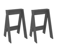 (grey, 40 x 40 x 60 cm) vidaXL 2x Solid Wood Pine Stools Bar Chair Counter Stool Multi Colours/Sizes