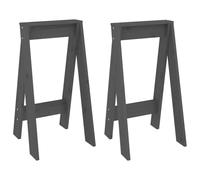 (grey, 40 x 40 x 75 cm) vidaXL 2x Solid Wood Pine Stools Bar Chair Counter Stool Multi Colours/Sizes