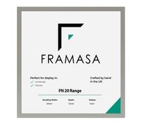 (Grey, 40x40 CM) Thin Matt Picture Photo Frames, Flat Profile Art Poster Frames Black, White, Walnut & Grey Thin Photo Frames