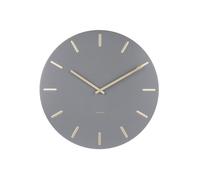 (Grey , 45 cm) Karlsson Charm Steel Wall Clock with Gold Batons