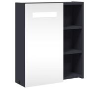 Bathroom Mirror Cabinet with LED Light Illuminated Wall Storage Cabinet vidaXL
