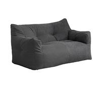 Grey 4ft 2 Seat Bean Bag Sofa Couch Cover Washable Thick Cotton Bean Bag Chair Cover Space Saving Furniture for Living Room No Filler included