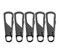 (grey, 5 PCS) 5 Pcs Zipper Slider Puller Universal Replacement Zipper Puller Instant Zipper Repair for Broken Buckle DIY Craft Sewing Accessoriy