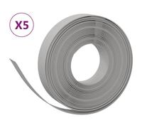 (grey, 50 x 0.1 m) vidaXL Garden Edging Patio Lawn Edging Garden Border Rolls 5 pcs Polyethylene
