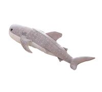 (Grey, 50cm) Cute Shark Plush Toy Big Fish Cloth Doll Whale Stuffed Children Birthday Gift