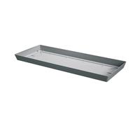 (Grey, 53.5cm x 21.2cm) Pot Rectangle Drip Trays Indoor Outdoor Plant Saucer Plastic Tray Saucers