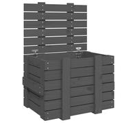 VidaXL Storage Box Grey 58X40.5X42Cm Solid Wood Pine, Grey