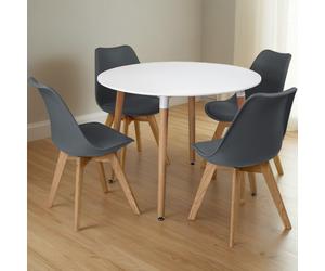 (Grey) 5pc Charles Jacobs Beech Dining Set