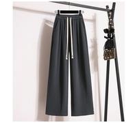 (grey, 5XL) DIMANAF 2024 Plus Size New Long Pants Women Elastic Loose High Waist Vintage Solid Loose Soft Casual Drawstring Basic Trousers Wide Leg Pants 5XL