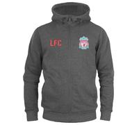 Liverpool FC Official Football Gift Boys Fleece Zip Hoody Grey 6-7 Years
