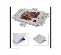 (Grey) 6-in-1 Portable Puzzle Table with 6 Drawer Storage Compartments, Holds Up to 1000pcs Puzzles, Tiltable Kids' Puzzle Desk for Educational Fun