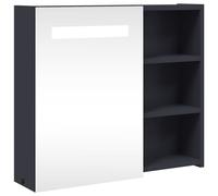 (grey, 60 x 13 x 52 cm) vidaXL Bathroom Mirror Cabinet with LED Light Illuminated Wall Storage Cabinet
