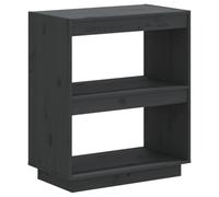 Vidaxl Book Cabinet Grey 60X35X71 Cm Solid Wood Pine