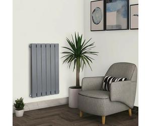 (Grey, 600x408 mm Double) MCC Radiator Horizontal Vertical Designer Flat Panel Central Heating Radiator Heater