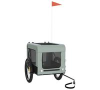 vidaXL Pet Bike Trailer Grey and Black Oxford Fabric&Iron, Grey