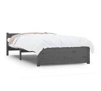 vidaXL Bed Frame Grey Solid Wood 75x190 cm Small Single (815006), Grey