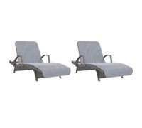 (grey, 75 x 200 cm/ 2 pcs) vidaXL Beach Towels Bath Towels Travel Bathroom Swim Towels Fabric 400 GSM