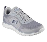 (Grey, 8 (Adults')) Skechers Track Glendor Polyester Men's Grey Trainers