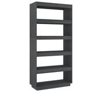 (grey, 80 x 35 x 167 cm) vidaXL Solid Pinewood Book Cabinet/Room Divider Multi Colours Multi Sizes