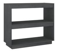 vidaXL Solid Pinewood Book Cabinet / Room Divider 80 x 35 x 71 cm Grey