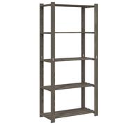(grey, 80 x 38 x 170 cm) vidaXL Storage Rack Storage Units Shelf Industrial Shelving Solid Pinewood