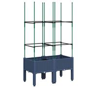 (grey, 80 x 40 x 142,5 cm) vidaXL Garden Planter with Trellis Grey