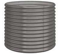 (grey, 80 x 80 x 68 cm) vidaXL Garden Planter Flower Pot Planter Pot Powder-coated Steel Raised Bed