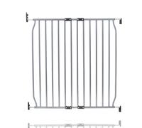 (Grey, 80cm - 90cm) Safetots Screw Fit Metal Baby Gate, Black