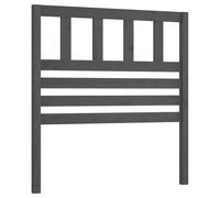vidaXL Bed Headboard Grey 81x4x100 cm Solid Wood Pine UK