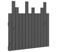 Vidaxl Wall Headboard Grey 82.5X3X80 Cm Solid Wood Pine, Grey