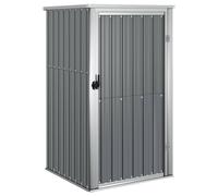 vidaXL 2.9 x 2.9ft Grey Galvanised Steel Pent Garden Tool Shed - Size: 3 x 3ft - Wilko