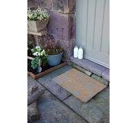 Grey Abstract Leaf Pattern Doormat Artsy Mats Grey 40cm x 60cm